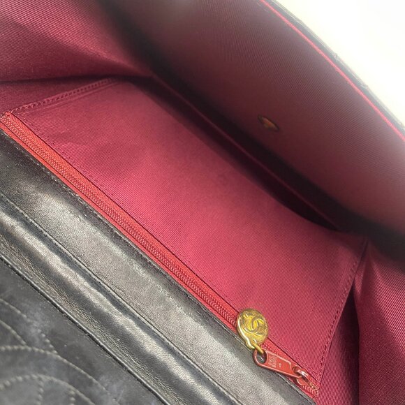 CHANEL 24K Timeless Classic Vintage Small Single Flap Bag Chain Purse Black - Picture 14 of 16